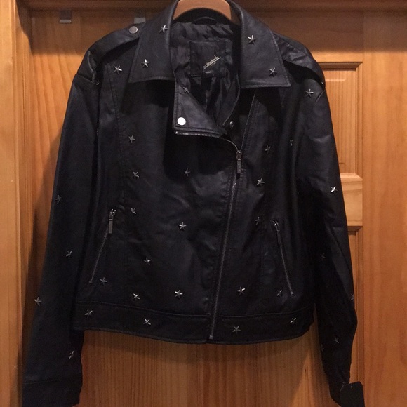 Collection B Jackets Coats Collection B Faux Leather Studded Moto Jacket Poshmark